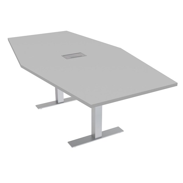 45.25 in W, 84 in L, 29 in H, Engineered Wood Top, Grey